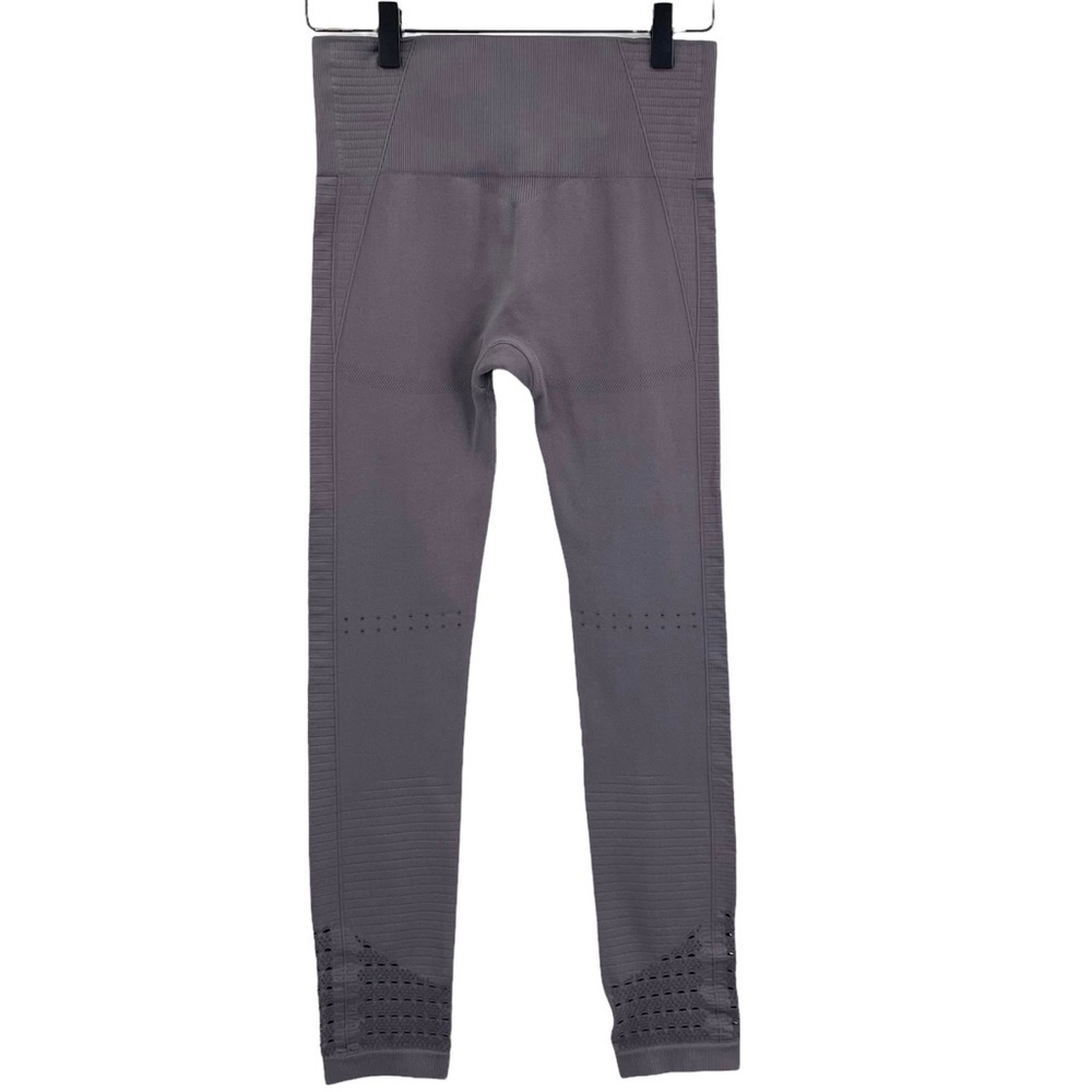 Gymshark Glow Seamless Tights Eyelet Cutout Athletic Leggings Brown/Gray | Sz XS - Picture 3 of 9